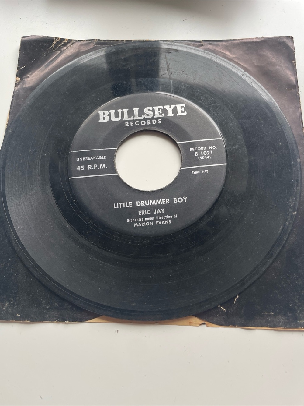 Little Drummer Boy Kids Toy Record - Black